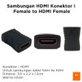 Sambungan HDMI Konektor i Female to HDMI Female. 