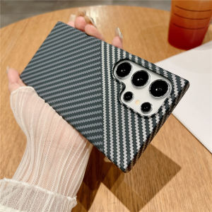 Ultra Thin Matte Carbon Fiber Texture Magnetic For Magsafe Case For Samsung S25 S24 S23 S22 Note 10 Plus 20 Ultra Hard PC Cover
