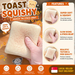 SG Bread Toast Squishy Toy Squeeze Stress Relief Toy Slow Rebound Big Butter Toast
