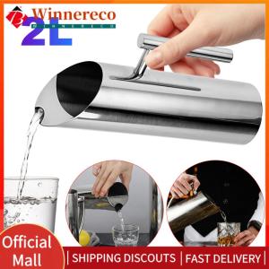 【winnereco】 1/2L Kitchen Cold Wine Pitcher Stainless Steel Water Pitcher Drink Pot Wine Juice Water Jug for Bar Hotel KTV Restaurant