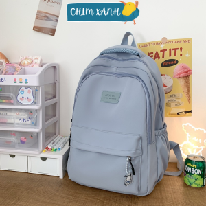 Balo học sinh nữ đi học đi chơi xinh xắn cute kiểu dáng ulzzang màu trơn đựng laptop nhiều ngăn chống nước CX25