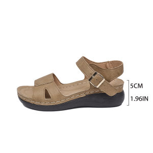 [Free Shipping] New Plus-Size Casual Round-Toe Wedge Sandals A Popular Roman-Style Sandal For Women Perfect For Outdoor Wear
