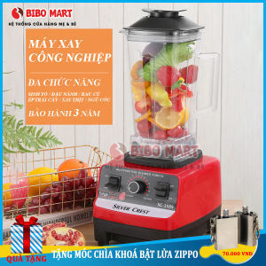 Máy xay sinh tố công nghiệp công suất lớn 6 lưỡi dao thép không gỉ chuyên dụng đa chức năng Bảo hành 2 năm lỗi đổi mới trong 7 ngày