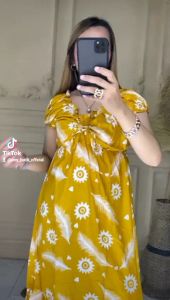 DASTER RAYON SANTUNG ELSA DAUN BULU MURAH KEKINIAN ADEM DIPAKAI