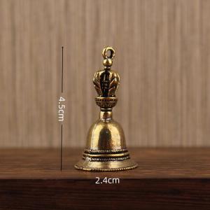 [fenggongshuode] Vintage Vintage Brass Bell Wings Decoration Guardian Bell Keychain Angel Relief Hanging Decor