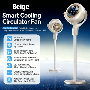 Electric Fan Turbo Air Circulation Fan Electric Fan With Remote 3d Circulating Air Cooler Ai Intelligent Floor For Bedroom Living Room Kitchen