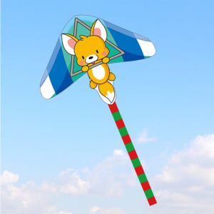 Weifang Kite Wholesale Childrens Cartoon Glider Airplane 1.4*1.5m Long-tailed Triangle Mouse Wholesale in Large Quantities