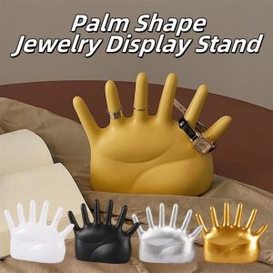 COPOTIYA วินเทจ ที่วางแหวนรูปทรงฝ่ามือ 6 นิ้ว เรซิน แท่นแสดงเครื่องประดับ สร้างสรรค์ ง่าย ผู้จัดระเบียบนาฬิกา ตกแต่งห้องนั่งเล่นและห้องนอน