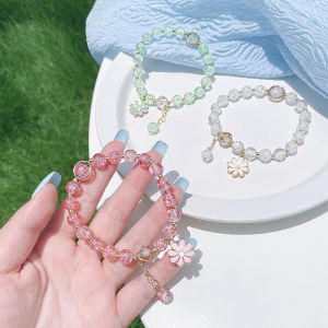 [ Ngôi Nhà Bé Gái Đáng Yêu ]Vòng Tay Mặt Dây Chuyền Hoa Cúc Vòng Tay Tua Rua Hoa Mặt Trời Cho Nữ Vòng Tay Hạt Pha Lê Quà Tặng Sinh Nhật Tình Bạn Trang Sức
