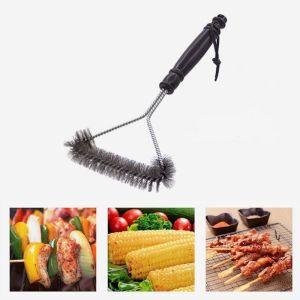 Cây cọ thép chà rửa vệ sinh vỉ nướng BBQ có tay cầm dài tiện dụng-HAUSE