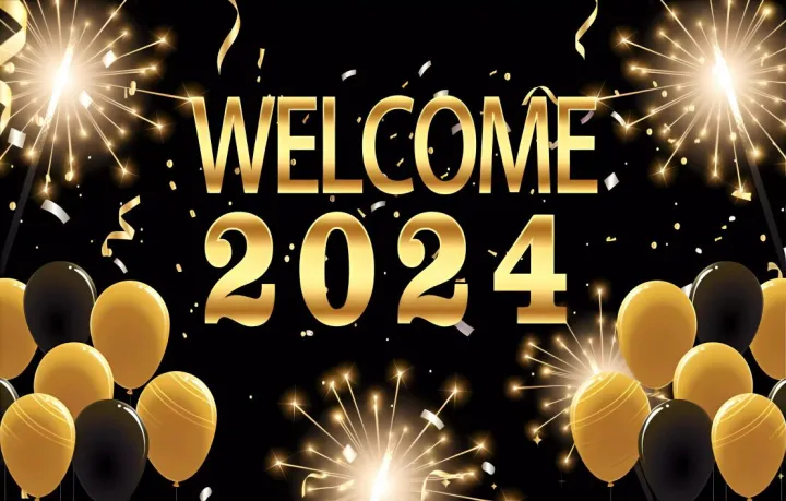 Welcome 2024 Photography Backdrop for New Year's Eve Party Decoration Banner  Background Happy New Year Photo Banner | Lazada Singapore