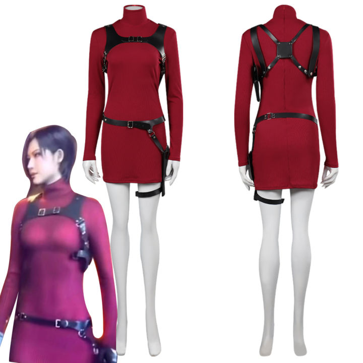 Biohazard RE:4 Ada Wong Cosplay Costume Halloween Carnival Party ...