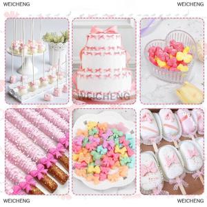 [COD] WEICHENG Bow Silicone khuôn mẫu với 6 hình dạng khác nhau 36-khoang Bow sô cô la fondant khuôn cho Bowknot cupcake bánh Pop đường thủ công