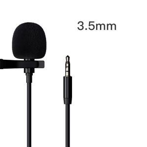 ไมโครโฟนแบบคลิปออนขนาดเล็กพกพา 1.5 ม. แบบคอนเดนเซอร์ แบบมีสาย USB 3.5 มม. Type-C สำหรับศัพท์ แล็ปท็อป พีซี