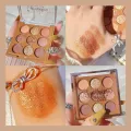DIKALU 9 Colors Makeup Party Eyeshadow Pallete Shiny Purple Eye Shadow Palette Brown Shimmer Glitter Matte Shades Neon Pigments. 