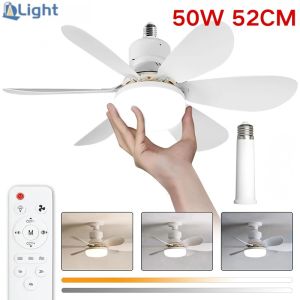 quiet Ceiling Fan With LED Light With Remote Control 6 Blades 40W/50W