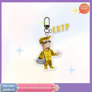 Graceful Cartoon MBTI Character Acrylic Keychain Pendant Creative Earphone Case Pendant Novelty Backpack Decoration Accessories Gifts