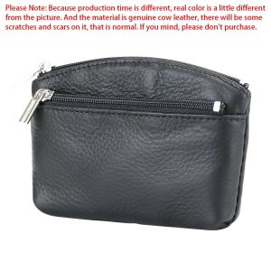 Royal Bagger Genuine Leather Coin Purse Minimalist Short Wallet Womens Mini Storage Bag with Keychain 1678