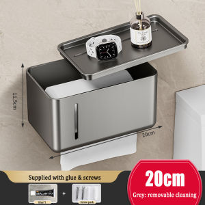 ที่ใส่กระดาษชำระห้องน้ำมีฝาปิด ผลิตจากอลูมิเนียมคุณภาพสูง มีฝาปิดเพื่อป้องกันน้ำไม่ให้สิ่งของเปียกน้ำ กันน้ำและกันสนิม