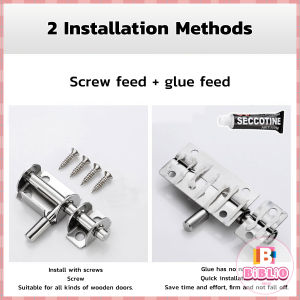 BIBLIO Stainless Steel Door Latch Solid Sliding Bolts Latch Hasp Home Hardware Gate Safety Door Lock