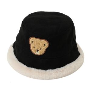 หมวกชาวประมงขนแกะอบอุ่นสำหรับเด็กหญิงเด็กชายเด็กวัยหัดเดิน Topi Bucket ตุ๊กตาลูกหมีน่ารักสีทึบ