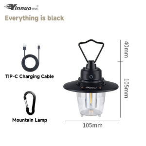 Retro LED Camping Lamp USB Rechargeable Portable Outdoor Light for Camping Hiking Fishing