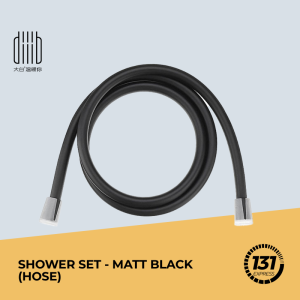Diiib Matt Black Shower Set 3 Gears Flow Anti-Scald 304 SS Adjustable Easy Install