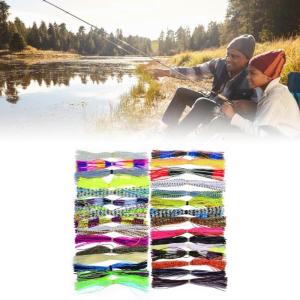 30 Bundles Silicone Jig Skirts 50 Strand/Bundle Squid Silk Skirt Tying Materials Spinnerbaits Buzzbaits Jig Squid Skirt