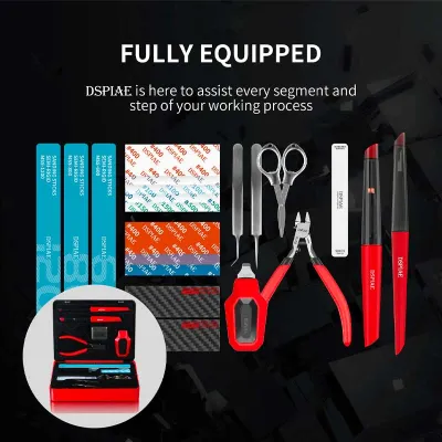 Premium Hobby Tools Combo Set by DSPIAE 21 Pcs including Side Cutter/ Hobby Nipper Design Knife File Tweezer Tool Box for Gunpla Gundam and Tamiya Beginner Scale Model Warhammer building DSP TC-S01