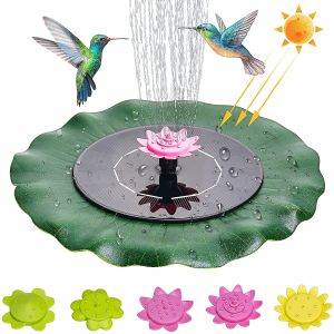 Wankeer Mini Solar Floating Water Fountain for Garden Pool Pond Decoration Lotus Leaf Fountain/Colorful Fountain 太阳能喷泉
