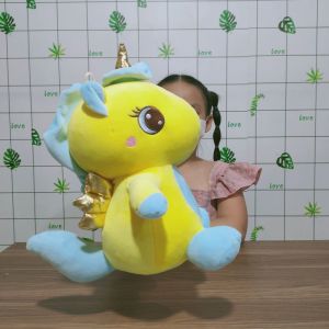 GẤU BÔNG NGỰA PONY CÁNH THIÊN THẦN NGỒI THÚ BÔNG KÌ LÂN VẢI MINISO CAO CẤP CHO BÉ