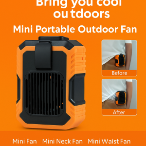 Outdoor Waist Mounted Fan Ultra Lightweight Comfortable To Wear Strong Wind Speed Fast Cooling Long Battery Life Suitable For Sports And Commuting