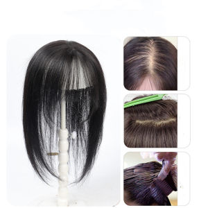 TSE Long Straight Hair Wig Real Hair Made 22cm/32cm Mid-length Natural Real Wigs With Bangs Natural Breathable Realistic