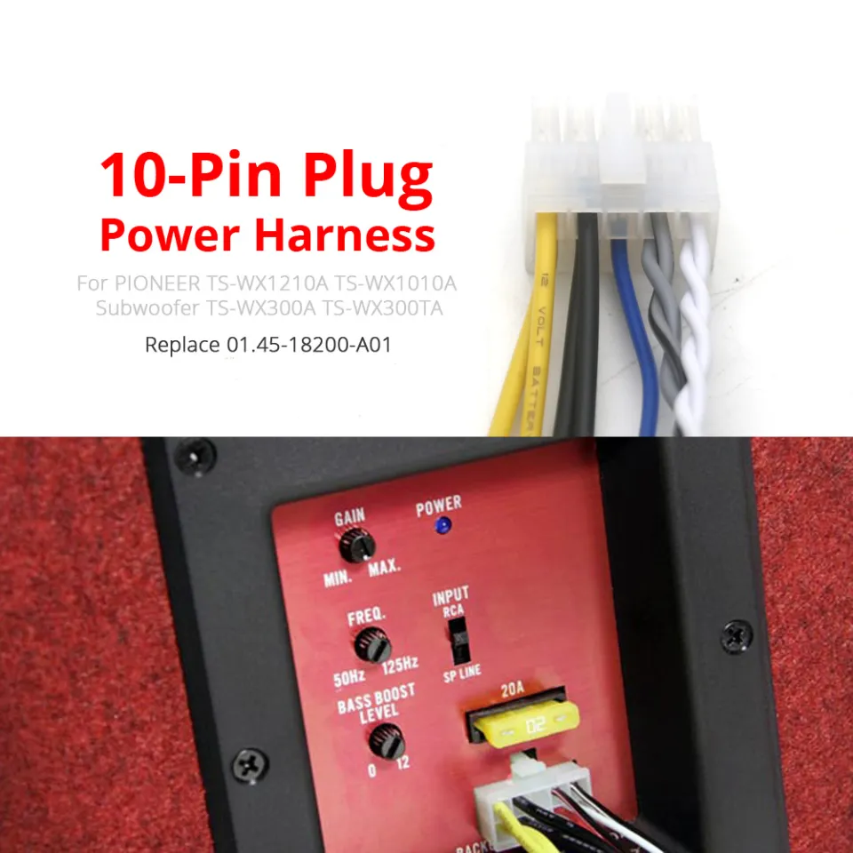 8/10 Pin Plug Car Stereo Amplifier Power Loom Harness Sub-woofer