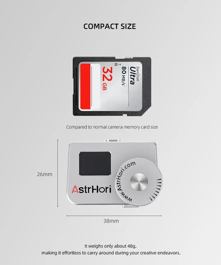 Astrhori AH M1 Camera Light Meter Two Dials Hot Cold Shoe Fixing