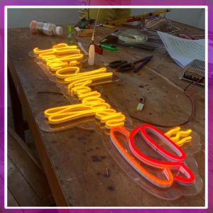 Neon Flex Design Custom Ukuran 15x60cm