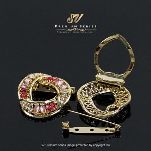 Sv Premium 2 In 1 Ring Tudung Warna Warni Scarf Brooch Buckle Tudung Exclusive Cincin Tudung High Quality With Gift Box