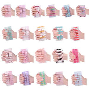 Fashion Gels Nail Wraps Glittering Gels Nail Sticker French Tip Gels Nail Strips Nail Art Decortions Manicures Supplies