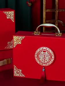 【Ship in 24H】彩礼钱盒子结婚聘礼盒彩礼盒10万元礼金箱子提亲订婚用品大全聘金Color Gift Proposal Engagement Supplies Encyclopedia Appointment Gift 100k Yuan Gift