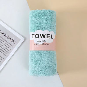 Towel Coral Velvet Thickening Towel With High Absorption Superfine Fiber Absorbent High-quality Soft Solid Color Towel Water Absorption Does Not Shed Hair 毛巾 珊瑚绒毛巾