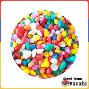Vacaka 100g Colored Pebbles Stones Aquarium Decoration Artificial Stone Home Decor
