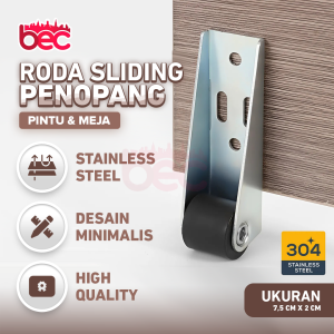 [BEC] Roda Penopang Sliding Pintu & Meja | Roda Lemari Breket Sliding Door | Geser Pintu | Peninggi Penyangga Bawah Pintu