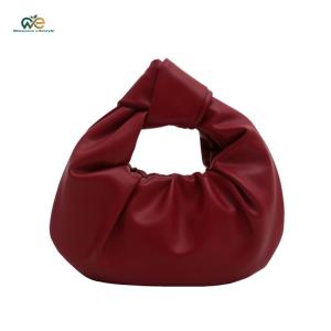 Mini Top-Handle Bags PU Leather Small Shoulder Bags Clutch Handbag Pleated Handbag for Women Girls[Winnereco Lifestyle]