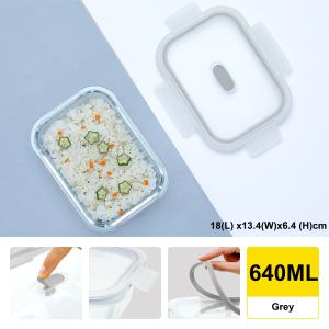 Citylife Glass Food Container Microwave Safe Airtight With Lid BPA Free Lunch Box (Without Divider)