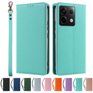 Lychee Leather Magnetic Card Solt Wallet Case For Xiaomi Redmi Note 14 Pro Plus 13 3C Flip RFID Book Stand Pocket Phone Cover