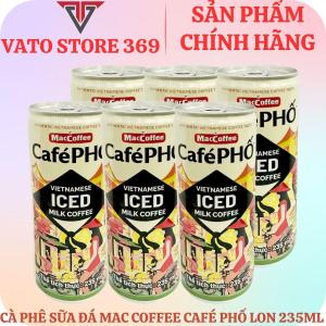 Cà phê sữa đá MAC COFFEE CAFÉ PHỐ lon 235ml