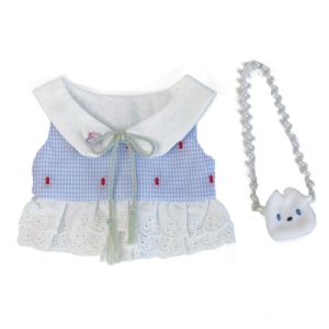 BANZU 1 set Plaid Skirt 10/20cm Cotton Doll Clothes Princess Dress Outfit 20cm Cotton Dolls Clothes Stuffed Toy Clothes Mini 10cm Doll Clothes Kids Gift