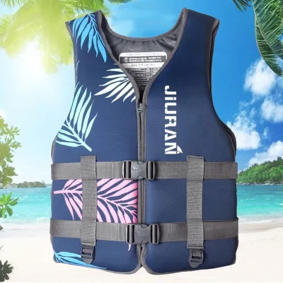 Neoprene Life Vest for Boating and Swimming with Nylon Webbing Adjustable Fit for Adults and Kids