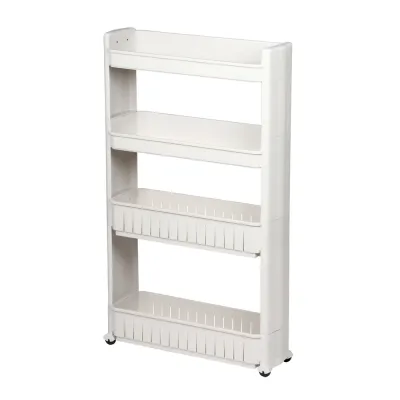 Algo Slim Storage Wagon Home Organizer Kitchen Rack 2+2 Tier with Wheels