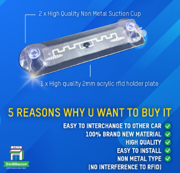 RFID HOLDER TNG CAR WINDSCREEN TOUCH N GO RFID STICKER (SUITABLE